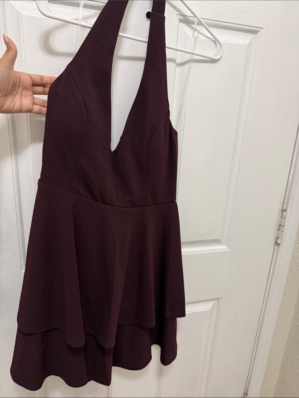 Altar'd State Plum Halter Skater Dress
